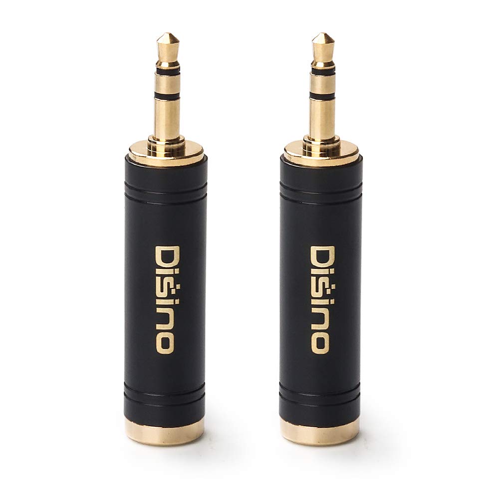 3,5 mm auf 1/4 Zoll Kopfhörer-Adapter, 1/8 Zoll Mini-Klinkenstecker auf 1/4-Zoll-Buchse, Stereo-Adapter, vergoldetes reines Kupfer, Aux-Audio-Schnittstelle, Kopfhörer-Konverter, schwarz, 1