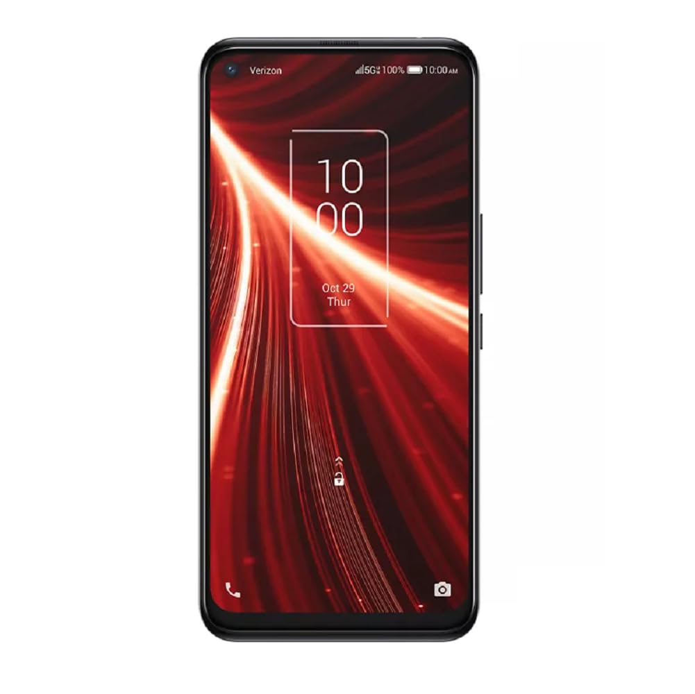 TCL Smartphone | 5G UW | 4GB/128GB | 4500 mAh Full Day Battery Life | Gray Smartphone for Verizon (Renewed) (TCL 10 5G UW)