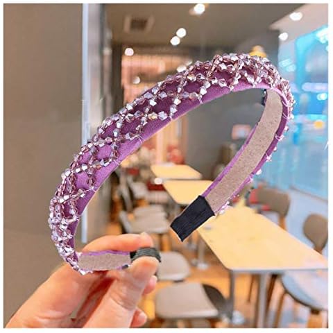 Hairband Hairband Shiny Women Headband Hair Accessories Wide Simple Hair Hoop Head Band Girl Hairbands (Farbe : Purple) Cover