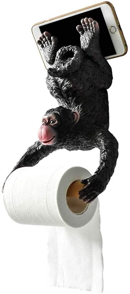 Soporte para toallas de papel de animales y organizador de rollos creativo para pared