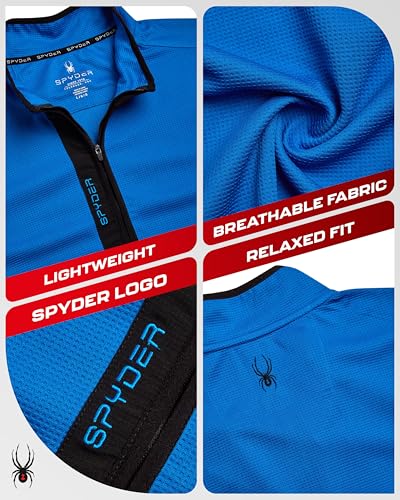 Spyder Men's Active Sweatshirt - Lightweight Fleece Quarter Zip Pullover Workout Sweatshirt with Zipper Placket (Sizes: S-XL)3