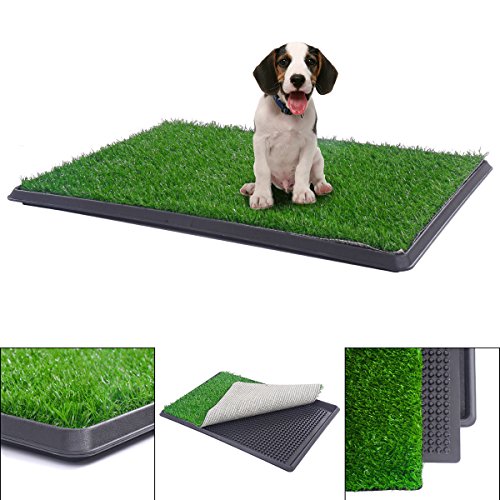 BringerPet Indoor Puppy Dog PET Potty Training Pee PAD MAT Tray Grass House Toilet W/Tray