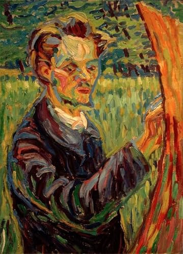 Pintura sobre lienzo Tram a Dresda de Kirchner para decorar tu salón u oficina, 60x90cm