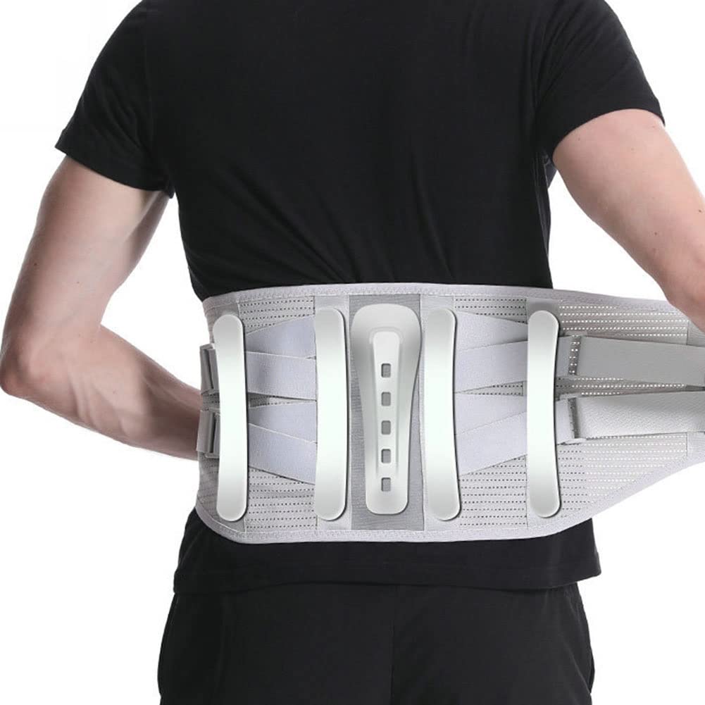 Tutore Lombare con Barra di Supporto Sollievo dal Mal di Schiena per Uomini e Donne Cintura di Supporto Lombare Traspirante per Il Dolore alla Sciatica Supporto Lombare per Sollevamento PES