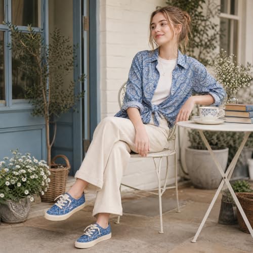 Image of hash bubbie Women's Slip on Canvas Shoes Non Slip Fashion Sneakers Loafers