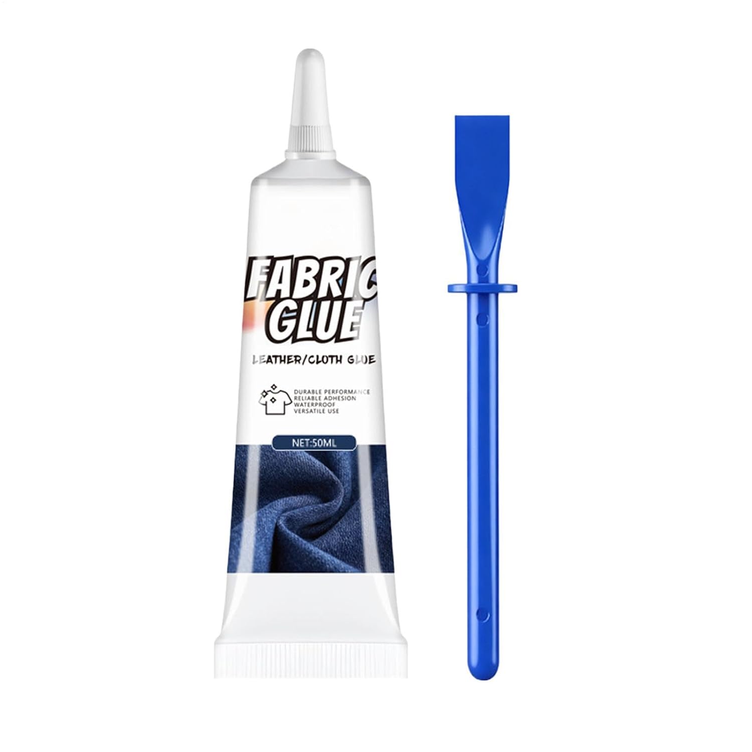 Fabric Repair Glue | 50ml Washable Clear Bonding Adhesive,Patches Bonding Glue - for Jeans, Pants, Leather, Linen, Polyester, Purse, Backpack, Rhinestones, Dolls, Sofa
