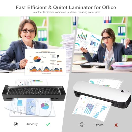 Laminator 9-inch Thermal Laminator with Laminating Sheets 10pcs, with Paper Cutter and Corner Rounder,with 2-Min Faster Preheat,Mini Personal Lamination Machine withr for Teacher H image 6