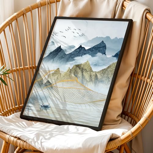 Image of NoWorries Wall art framed Set of 1 paintings for home decoration /Wall decoration framed posters /Painting for home decor Single frames (Design - Abstract)(ART-21, 13x19inch)