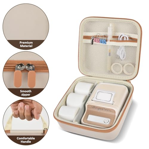 casmilee Tasche für NIIMBOT Etikettendrucker B21, Tragetasche für Selbstklebendes Etikettiergerät Bluetooth Beschriftungsgerät Sticker Drucker