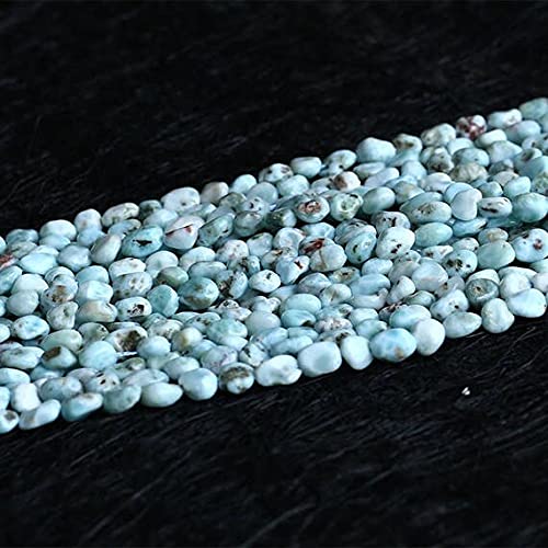 Perles Larimar bleu naturel 5-6mm pour fabriquer un bracelet
