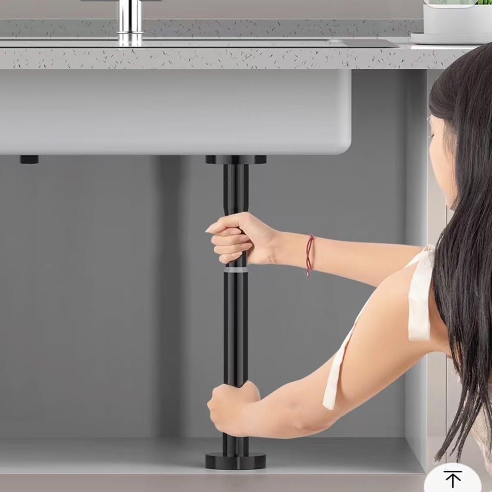 Patas y Varillas de Soporte Ajustables de Acero Inoxidable para gabinetes de Cocina, baños y baños. Postes para Muebles duraderos.