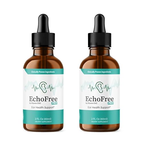 (2 Pack) Echo Free Tinnitus Drops, Official EchoFree Natural Support Liquid, EchoFree Pro Ear Health Support Supplement, Echofree for Ringing Ears Advanced Formula Reviews, 2 Month Supply 60 Servings