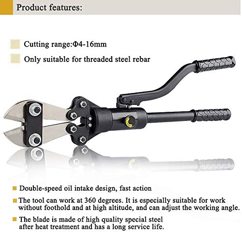 image for NEWTRY Hydraulic Rebar Cutter Heavy Duty 60KN 5/32~5/8 inch Portable H