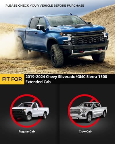 Estribos laterales KYX para Chevy Silverado 2019-2025 miniatura 2