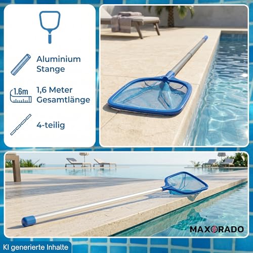 Épuisette de piscine anti algues et débris de jardin