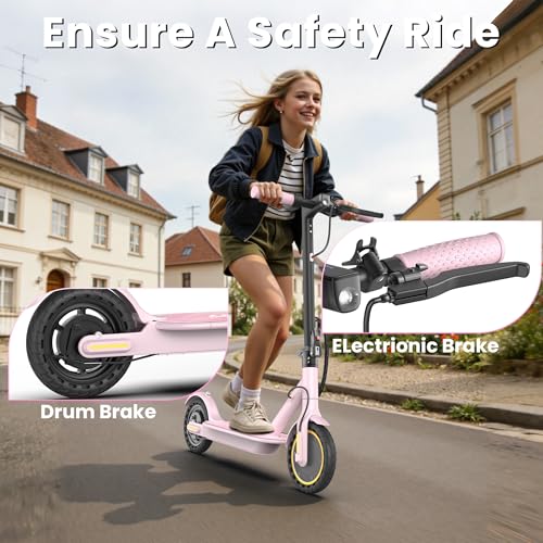 Image of WERHY Foldable Kids Electric Scooter, 350W Motor, Max 12 /16Miles Long Range, 19 MPH Max Speed, 8.5 inch Solid Tire, Lightweight Foldable E-Scooter with Dual Braking, Digital Display, Cruise Control