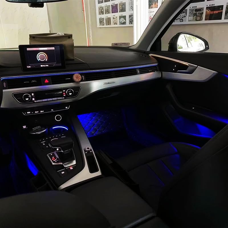 A4 A5 ambient Light, LED Door Light Strip, nawigacja Screen Control 30 kolorów, nadaje się do Audi A4 A5 B9
