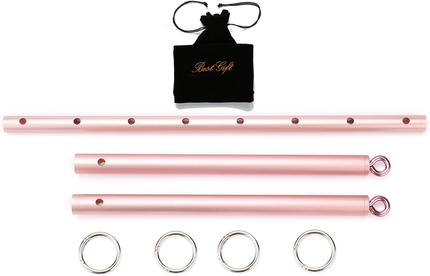 Spreader Bar 3in1, Workout Bar, Fitness Gear Bar Set, Adjustable Sports Aid Training Fitness Bar Kit, Portable Workout Bar, Home Yoga Gym Kit with Fur Flocking Storage Bag