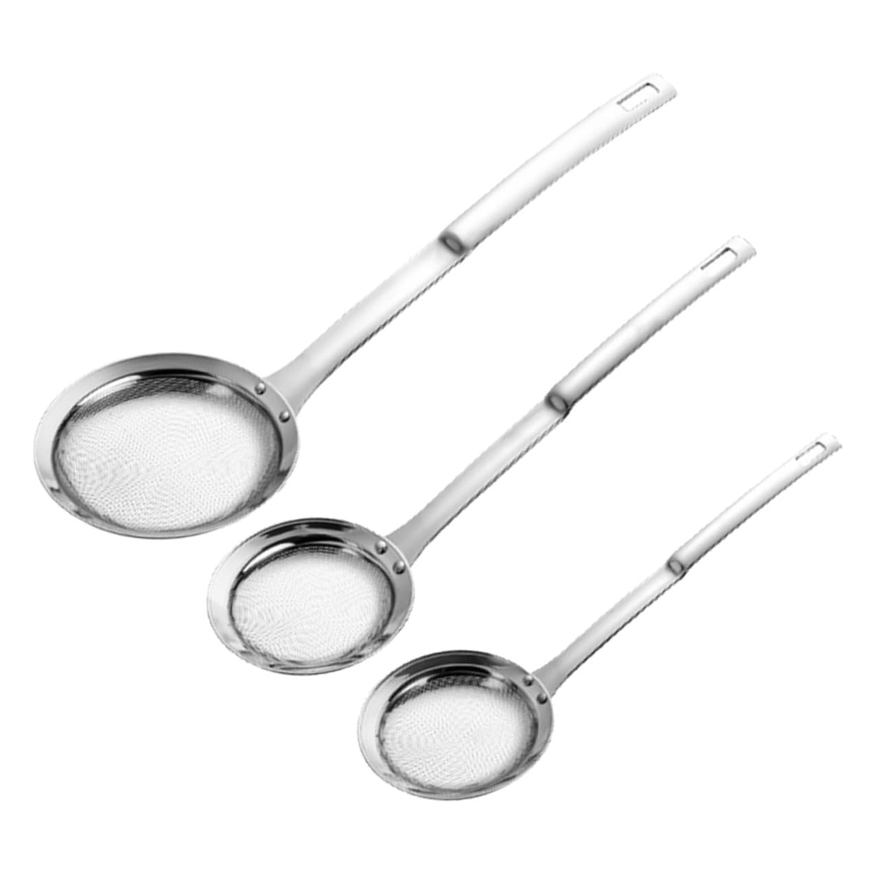 Homoyoyo 3pezzi Colino Maglie Fini in Acciaio Inox Setaccio per Alimenti Colino per Cucinare Filtro per Zuppe e Farina Utensile da Cucina Pratico
