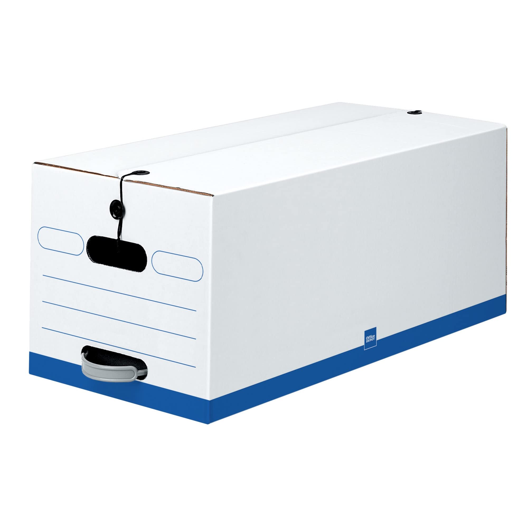 Office Depot® Brand Quick Set-Up Storage Boxes With String & Button Closure, Letter, 24