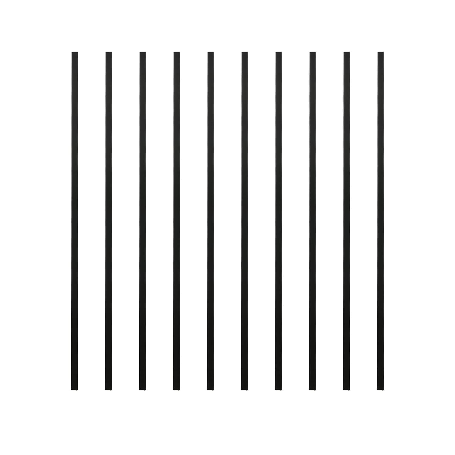 Weatherables Square Balusters, 38’’ – 10pk Stair Balusters for Indoor or Outdoor Stairs, Made with Durable Black Textured Powder-Coat Finished Aluminum (38’’ x 3/4’’)