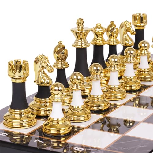 Set de Ajedrez Grande con Tablero Plegable de Madera 15 Pulg miniatura 2