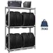 GOPLUS Rayonnage pour Pneus, avec Étagère - Étagère Métallique pour Pneumatiques, Charges Lourdes, Structure Stable 120 X 40 X 180cm,Charge Max par Étagère 265KG