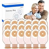 100 Pack Colostomy Bags, 15mm-65mm Ostomy Supplies,One-Piece Ostomy Bag for Lleostomy Stoma Care， Cut-to-Fit Drainable Pouches with Closure.
