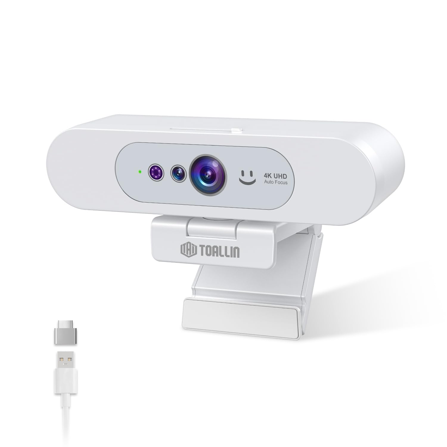 TOALLIN 4K UHD Webcam for PC Windows Hello Compatible Web Camera Facial Recognition Autofocus Built-in Mic Privacy Shutter