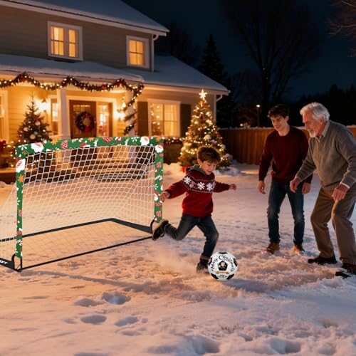 Image of Kids Soccer Goals for Backyard Set - 2 of 4' x 3' Portable Soccer Goal Training Equipment, Pop Up Toddler Soccer Net with Soccer Ball, Soccer Set for Kids and Youth Outdoor Games, Sports, Play