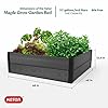 Keter 48" X 48" inches Wood Look Raised Garden Bed, Durable Outdoor Herb Garden Planter for Vegetables, Flowers, and Succulents, Grey #2