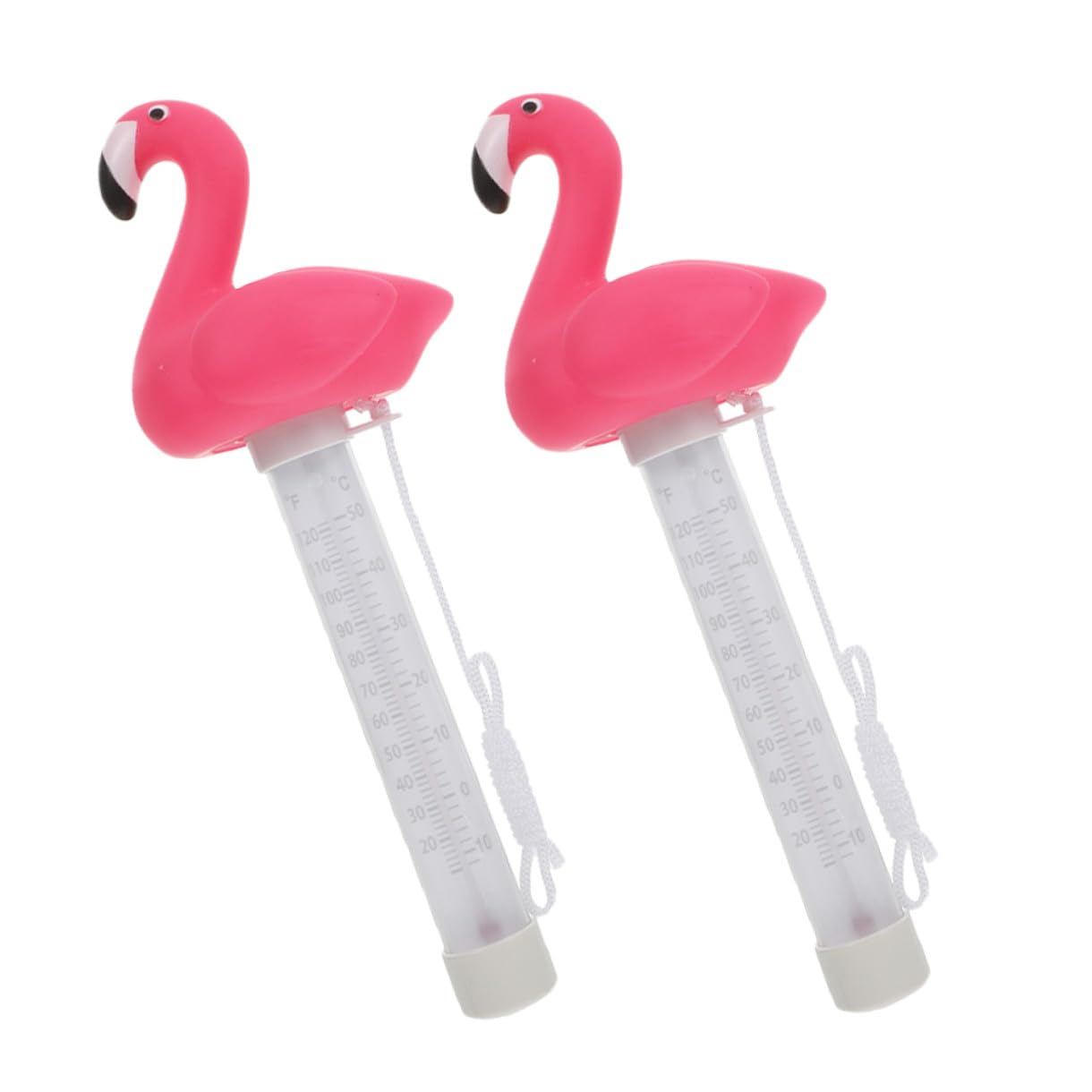 Floating Pool Thermometer 2pcs Cartoon Flamingo Water Temperature Measuring Tool for Swimming Pools Spas Hot Tubs Outdoor Use