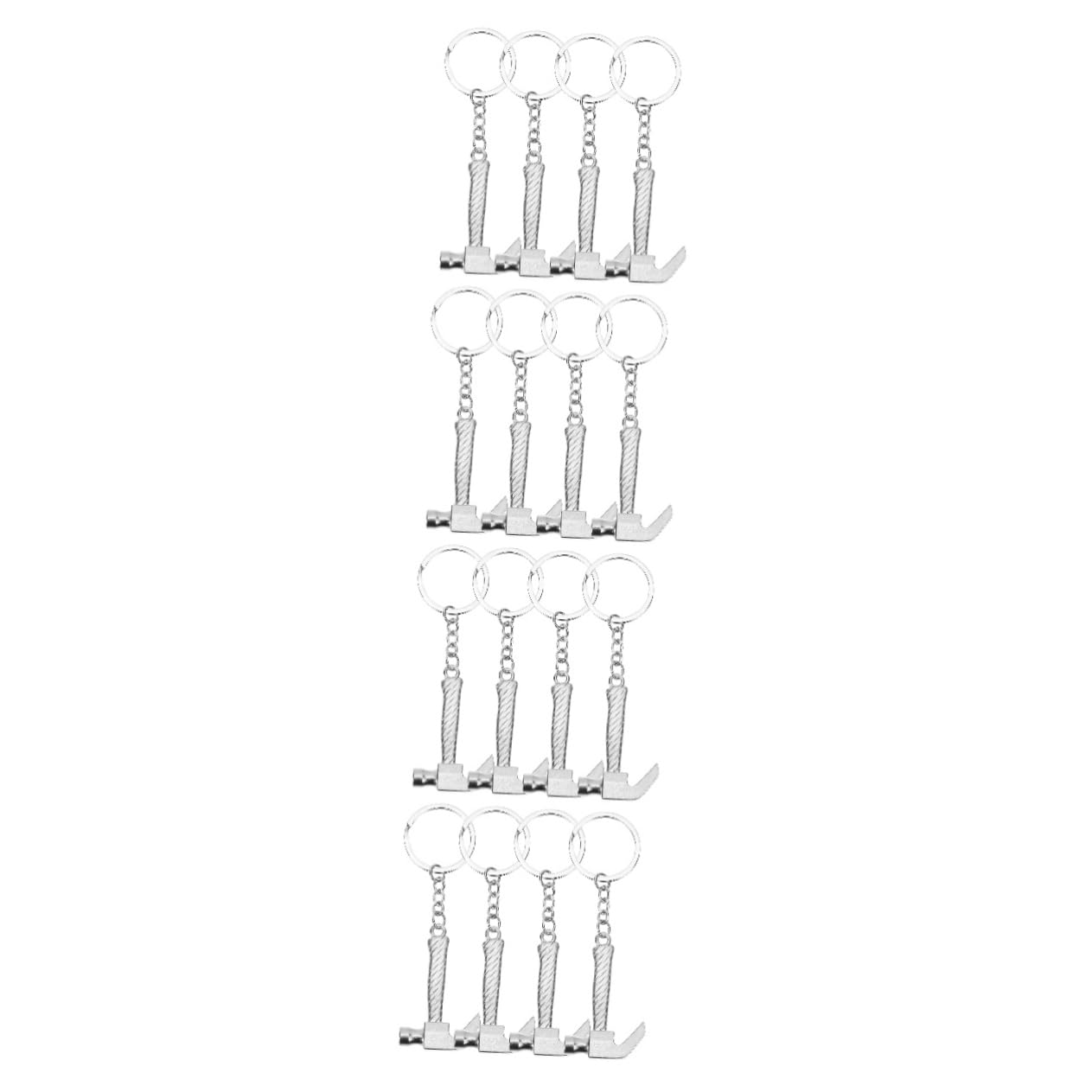 Healvian 16 pezzi Portachiavi Martello Mini in Metallo Resistente Decorazione per Zaino e Chiavi Pendenti Pratici per Auto e Casa Originale per Feste e Scuola