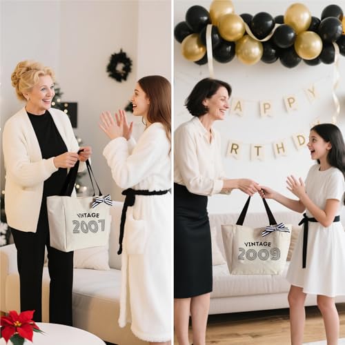 Image of Vavabox 40th Birthday Gifts Women, Unique 40 Years Old Tote Bag, Vintage 1986 Handbag Gifts for Women Mom Wife Friend