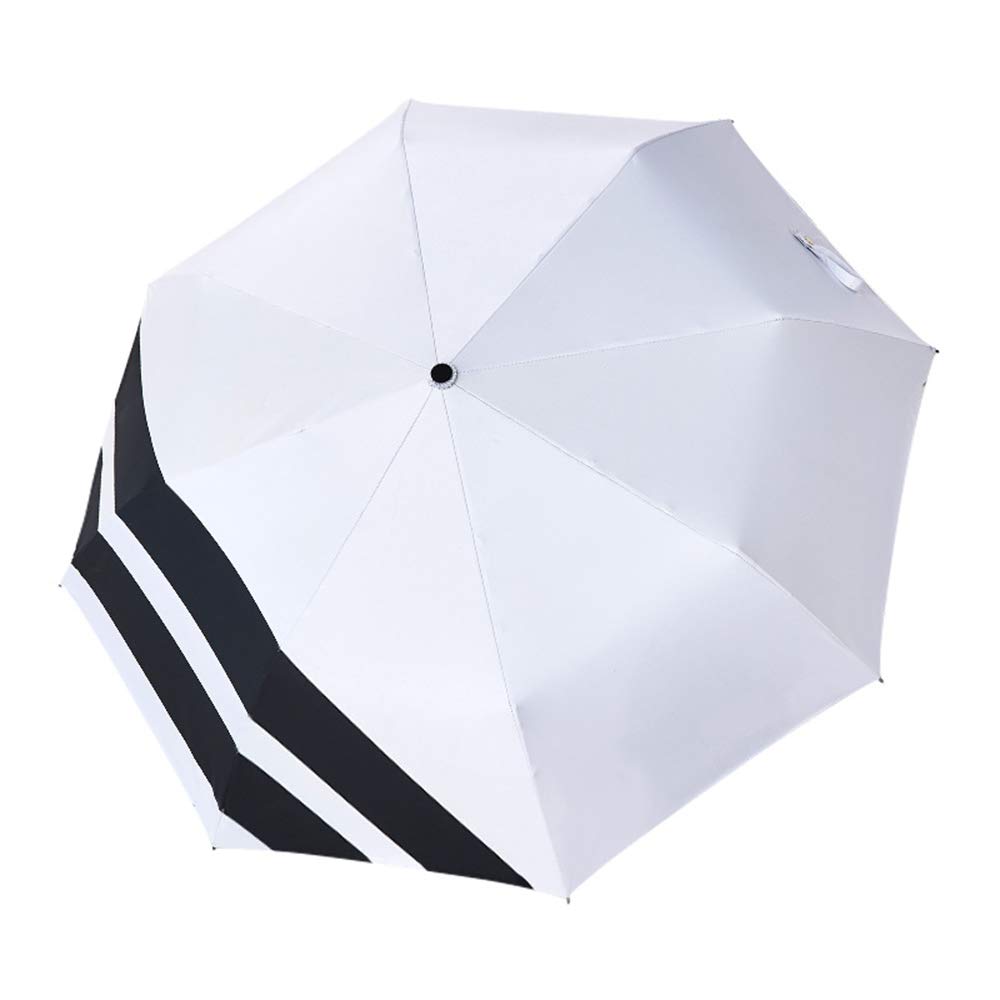 Completamente Automatico Ombra Ombrello Femminile Pieghevole Pioggia E Sole A Duplice Uso Stripes Piccolo Dolce Ultra-Light Mini Ombrellone con Impugnatura Ergonomica