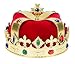 King Gold Crowns Costume – Perfect for Royal Kingdom Party Theme and Decorations | Feel Like a Prince | Jeweled Gold, Red, Blue | One Size Costume Accessories