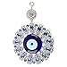 YEmirth Turkish Blue Evil Eye Beads Ornament, Turkish Glass Amulet Turkish Evil Eye Wall Hanging Home Decor Lucky Protection Pendant