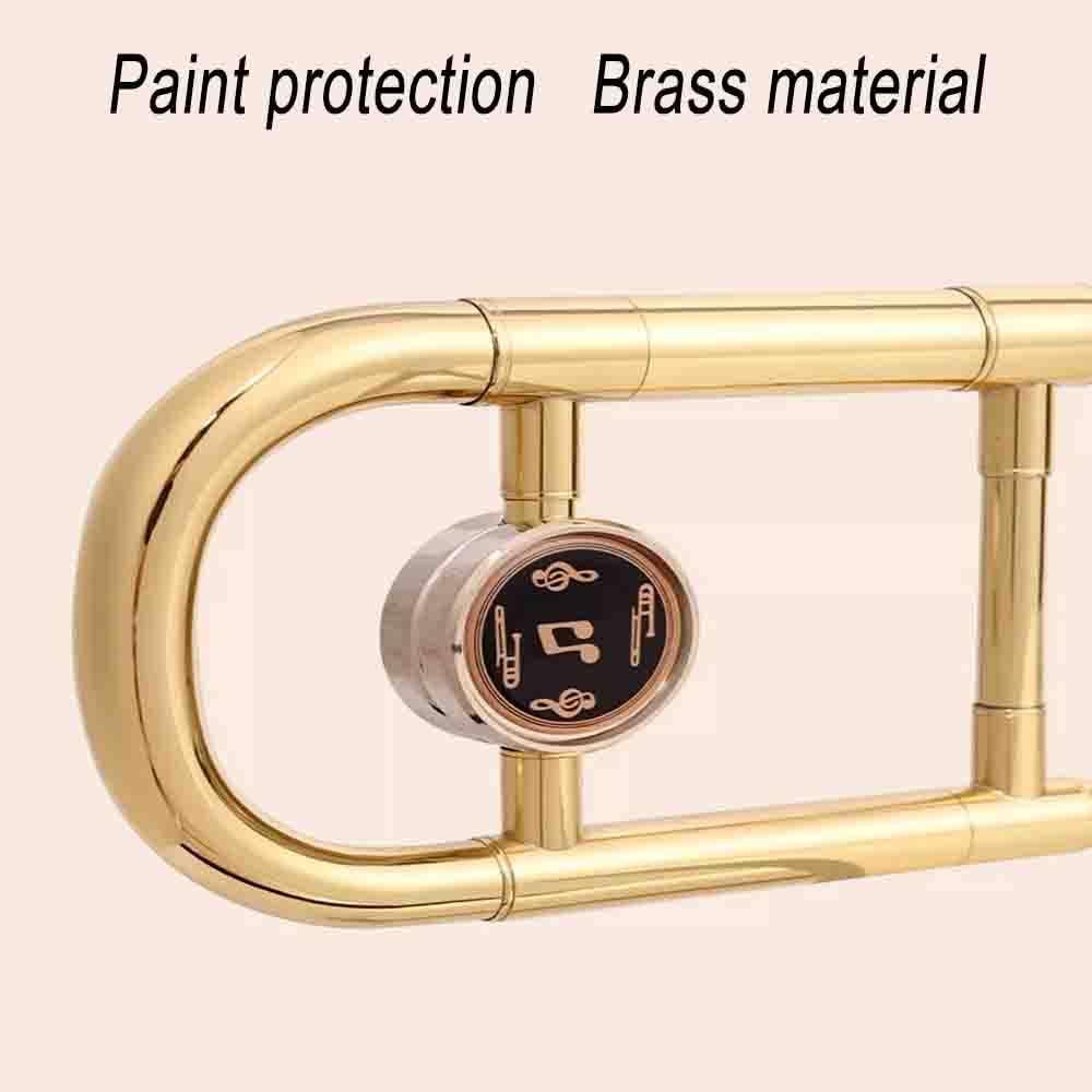 Classic Trombón alto para principiantes,en tonalidad de mi bemol y si bemol, instrumento de metal lacado,trombón alto en mi bemol,Incluye estuche, boquilla, guantes y paño de limpieza
