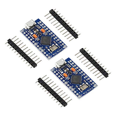 KKHMF 2個 Leonardo Pro Micro ATmega32U4 5V/16MHz ブートローダ マイクロ USB Pro Mini 開発ボード Arduinoに対応
