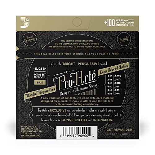 D’Addario Pro-Arte EJ25B Cordes en nylon composite pour guitare flamenco Noir - Les Beatles, Paul McCartney, John Lennon, RIngo Starr, George Harrison D'Addario Pro-Arte EJ25B Cordes en nylon composite pour guitare flamenco Noir – Image 4