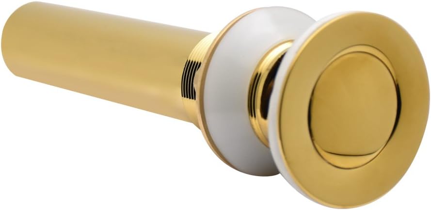 XVL Bathroom Faucet Vessel Vanity Sink Pop Up Drain Stopper with Overflow 2 Pieces, Golden D39C-2