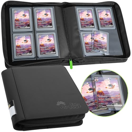 FunGuys Toploader Binder, Trading Card Binder Storage,128 4 Pocke...