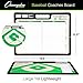 Champion Sports XL Dry Erase Board for Coaching Baseball - Whiteboards for Strategizing, Techniques, Plays - 2-Sided Game Boards with Handle - Front Side Full Feild - Backside 2-Team Lineup