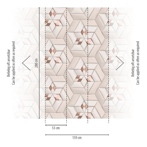 Livingwalls Travel Styles Non-Woven Wallpaper, Abstract Wallpaper in White and Cream - Image 2