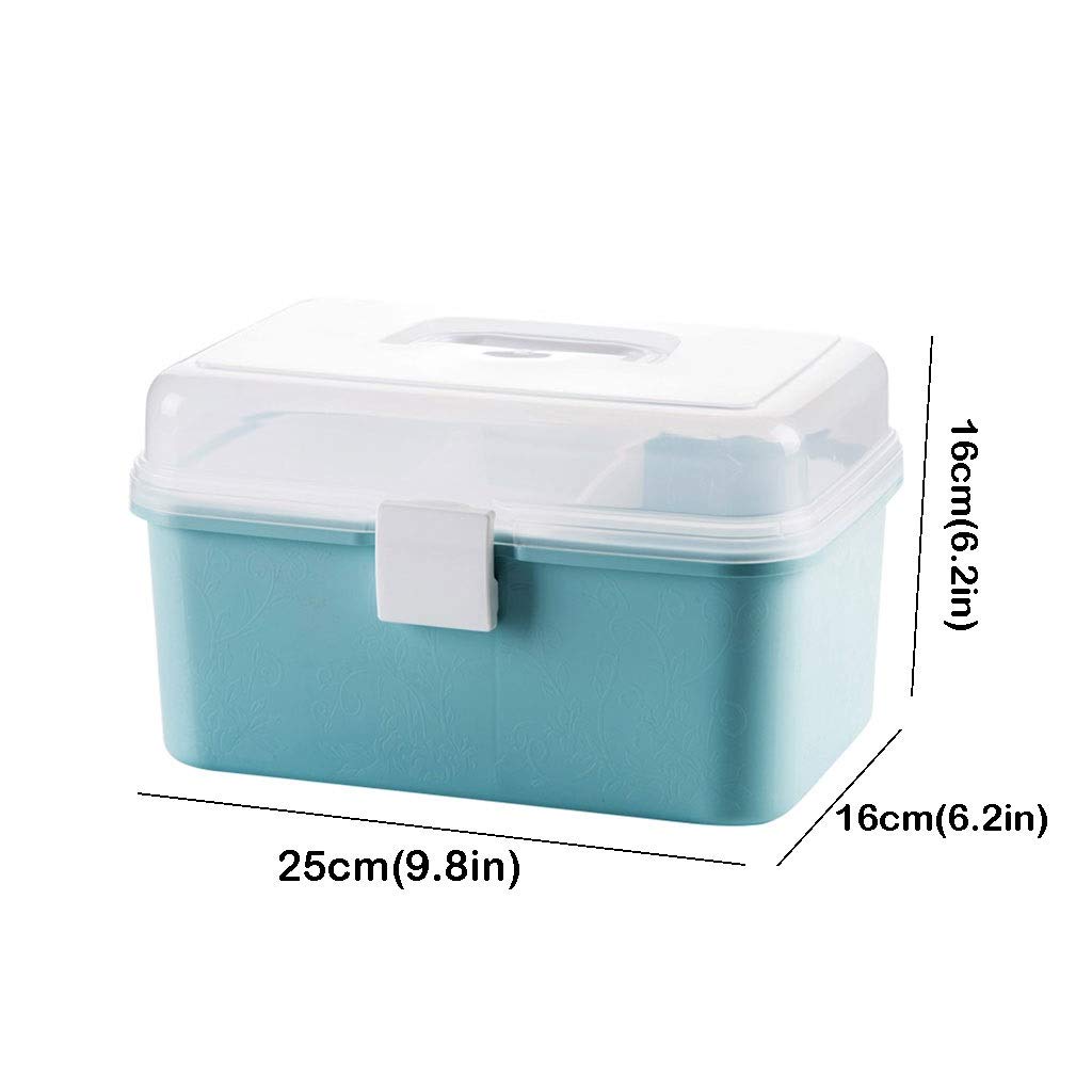 Botiquín de primeros auxilios Botiquín médico, botiquín de primeros auxilios de gran capacidad, caja de almacenamiento con tapa y asa, botiquín de emergencia for el hogar, doble capa, botiqui