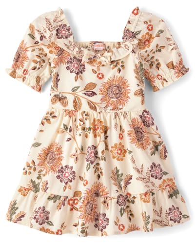 Gymboree,Girls,and Toddler Ruffle Dresses,Fair Ivory Flannel,10