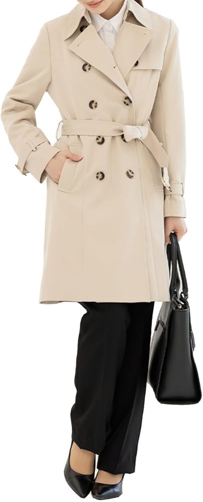 23区　トレンチコート　大きいサイズ　リアルファー　ライナー付き　ベージュ 23区 トレンチコート 大きいサイズ リアルファー ライナー付き