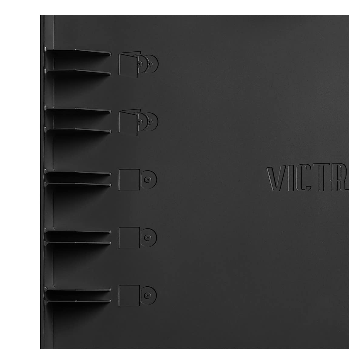 Tourne-Disque Portable Victrola Revolution Go - Tourne-Disque Bluetooth Double avec Batterie Rechargeable, Technologie Vinyl Stream et Cartouche Audio Technica, VSC-750SB, Noir