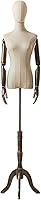 Vista 6 de Adult Female Mannequin Torso with Adjustable Height, Wooden Arms & Base, Tripod Stand for Clothing Display(Tripod Stand1,Small)