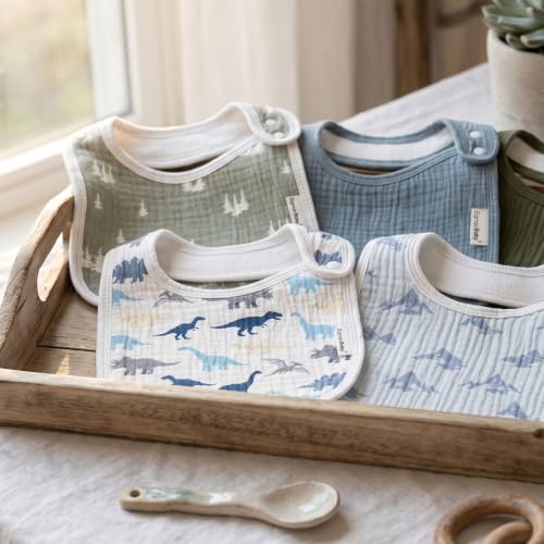 Image of Muslin Baby Bibs for Drooling and Teething,Bibs for Boys Girls
